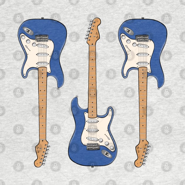 Triple Lake Placid Blue Stratocaster by saintchristopher